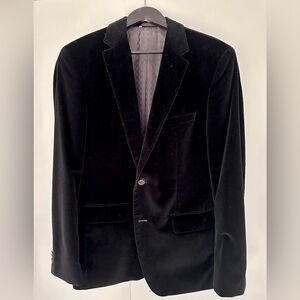Men’s HUGO BOSS black velvet single breasted blazer